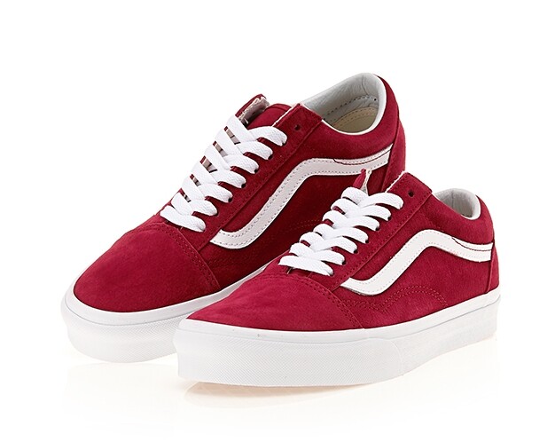 vans old skool scooter red & true white shoes